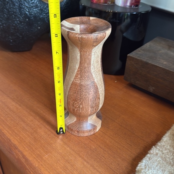 Handcrafted, vintage wood handle holder, heavy gorgeous execution - Picture 6 of 6